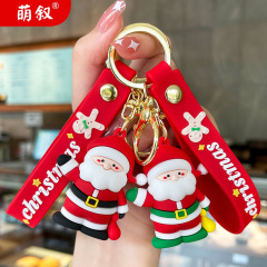 新しいかわいいクリスマスの雪だるまのキーホルダーのキーホルダーの自動車のペンダントのカバンはアクセサリーの贈り物の卸売りを掛けます。