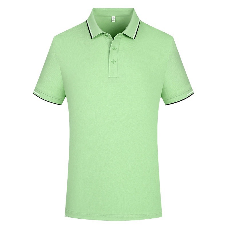 Xinjiang algodón de grapa larga 5A antibacteriano sudor-absorbente transpirable elástico no deformación de manga corta ropa de trabajo Polo camisa personalizada de los hombres al por mayor