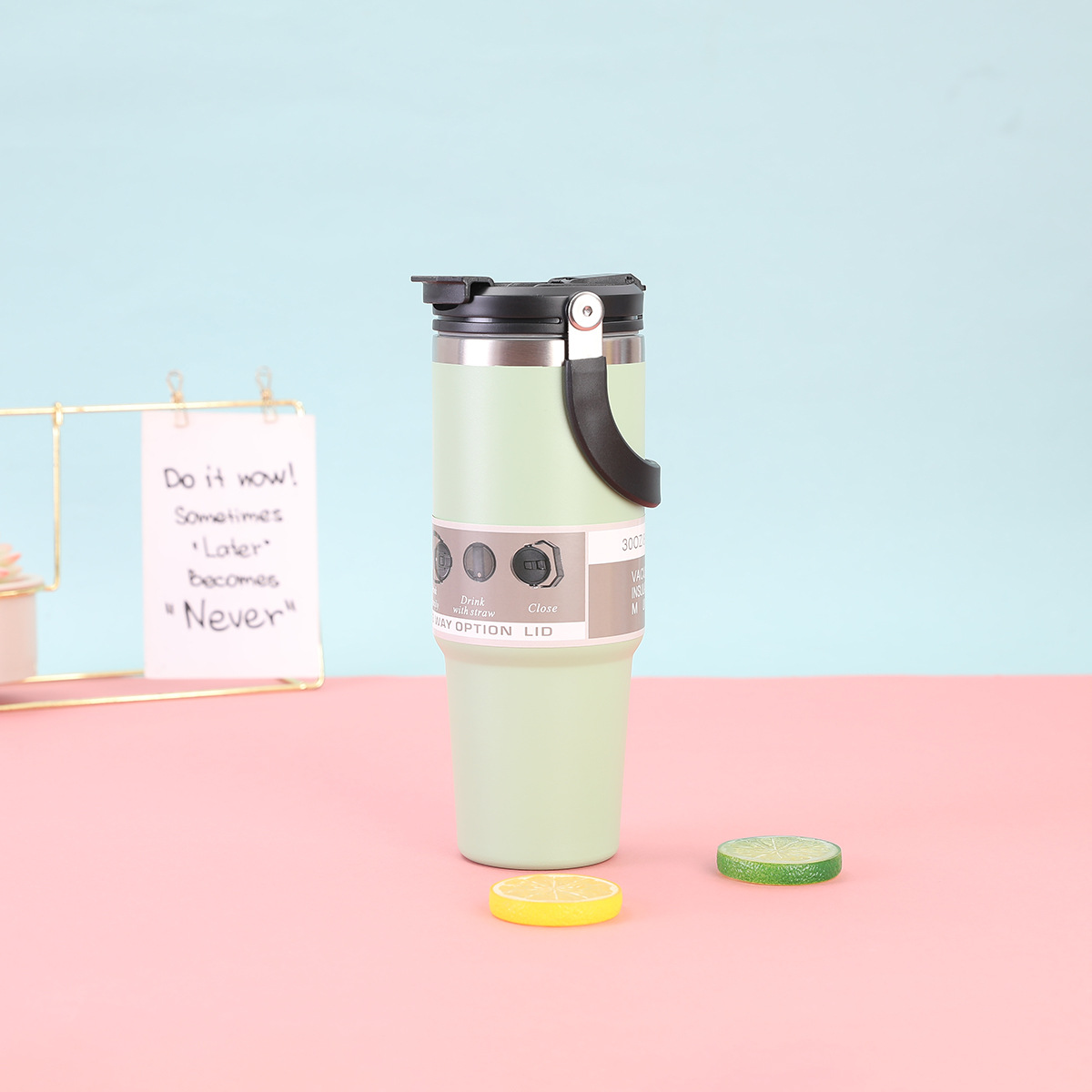 Taza de coche portátil transfronteriza de 30oz Taza de vacío de doble capa de acero inoxidable 304 Taza de vacío Taza de hielo al aire libre