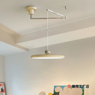 奶油风餐厅吊灯2023年新款简约现代包豪斯摇臂吊灯创意飞碟餐桌灯-阿里巴巴