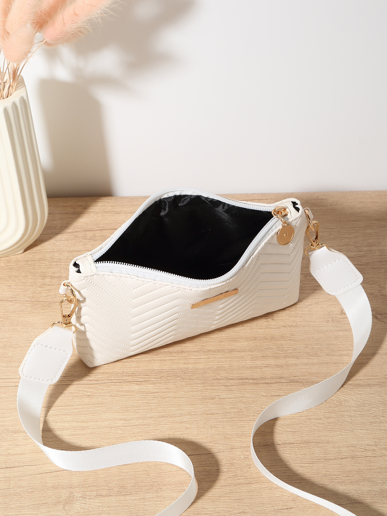 Nuevo bolso de mujer transfronterizo 2025 estampado sequinado bolso de hombro pequeño bolso casual en forma de V bolso para teléfonos móviles