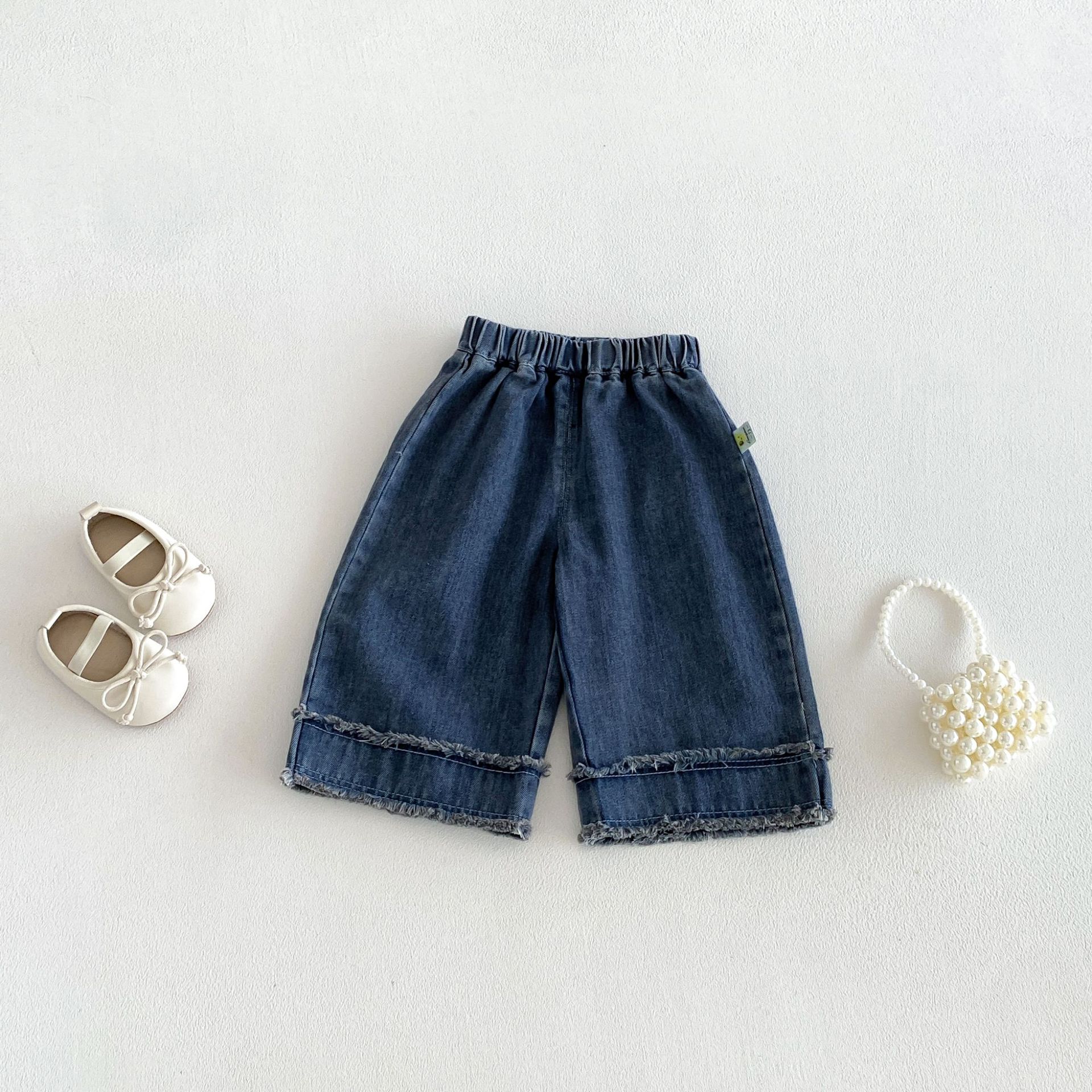 Fashionable denim autumn trousers