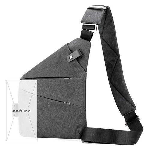 Men's chest bag  new wholesale Korean fashion trend crossbody bag large capacity multi-layer portable shoulder bag