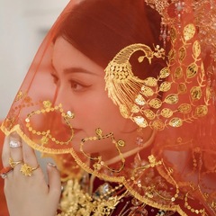 花嫁の結婚式の赤いヒジャブ半透明 2025 結婚式のベール中国の結婚式のベール Xiuhe スーツ赤