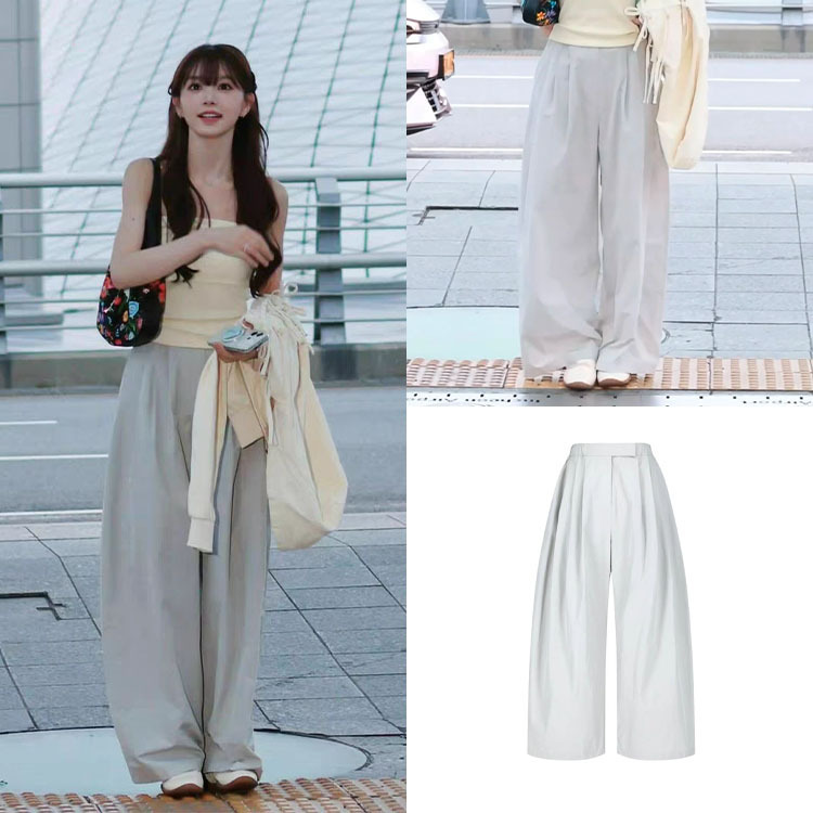 Fan Sun·Xh2026 Autumn New Korean Dongdaemun Tian Xivi Same Style Wide-Leg Pants 70% off Draped Straight-Leg Casual Pants