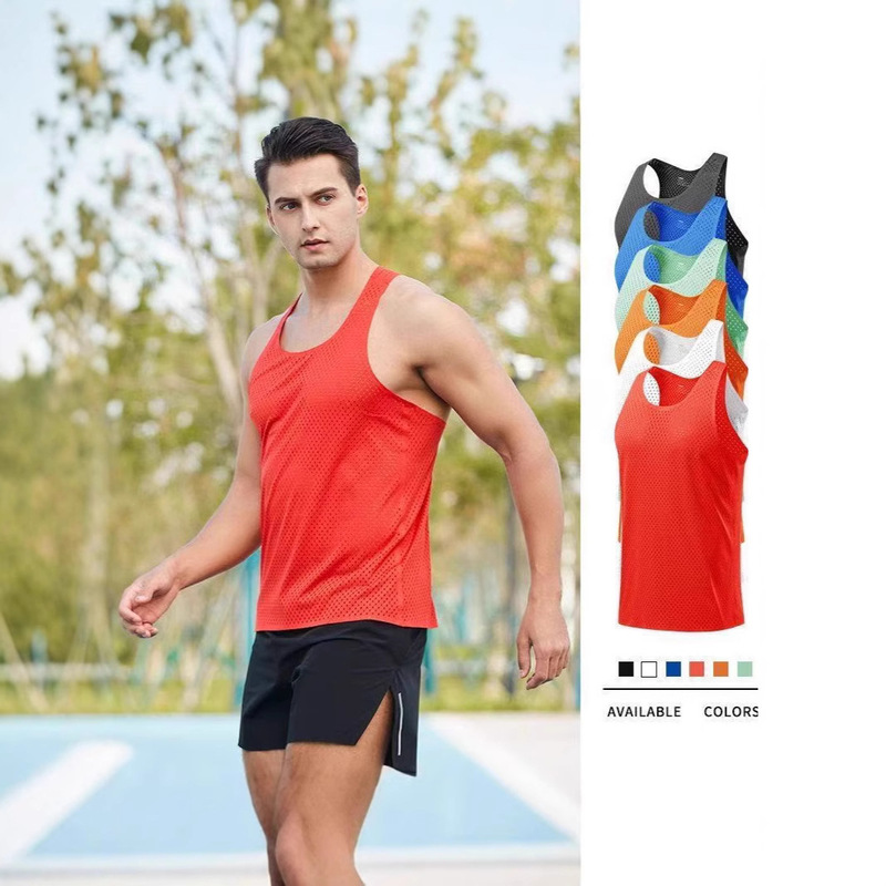 Marathon Running Quick-Drying Vest Men's Sports Track and Field Cross-Country Training Lightweight Wind Tunnel Vest Mesh Racing Vest Marathon Running Quick-Drying Vest Men's Sports Track and Field Cross-Country Training Lightweight Wind Tunnel Vest Mesh Racing Vest