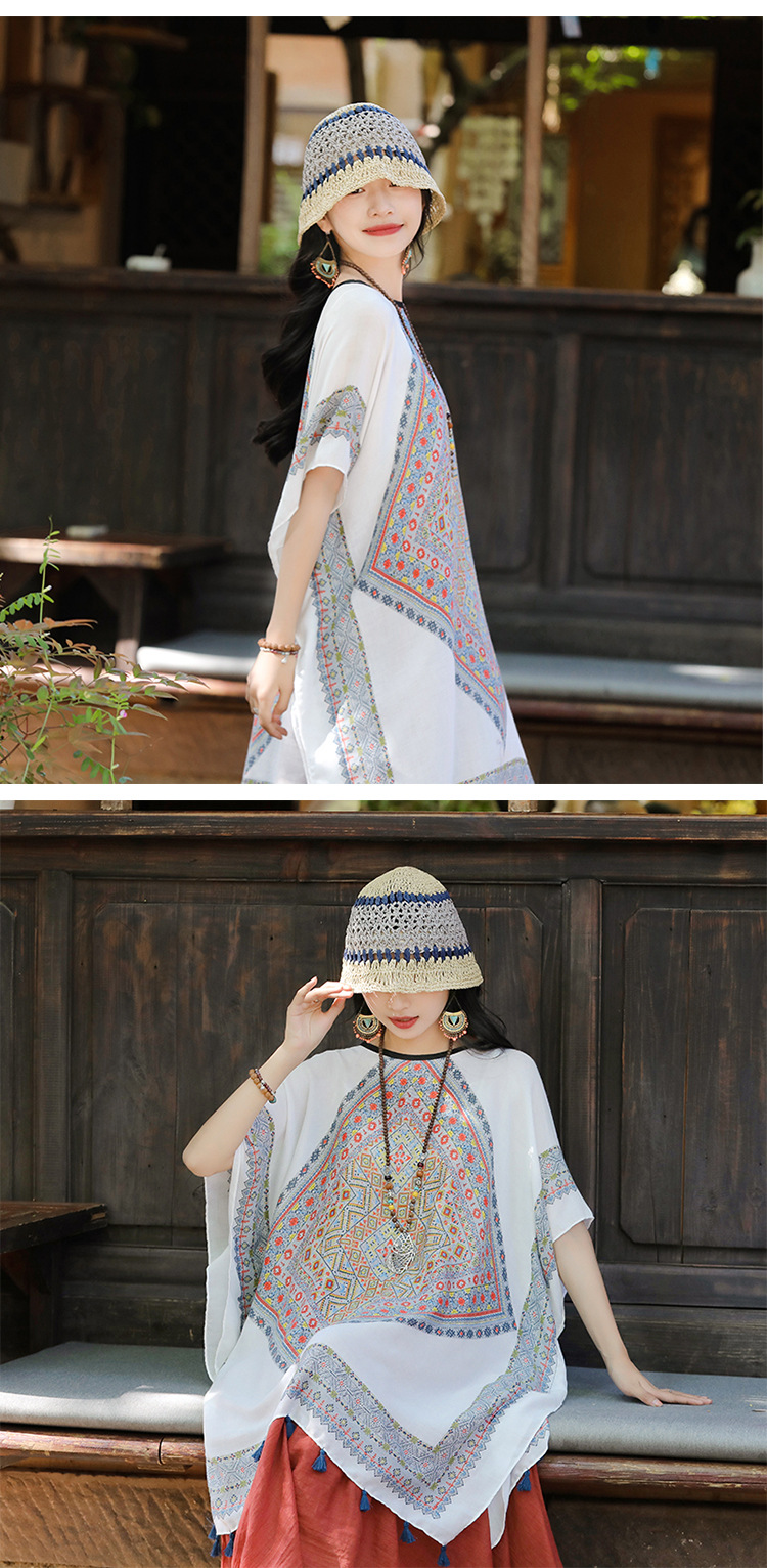 Women's Retro Ethnic Style Printing Polyester Shawl display picture 3