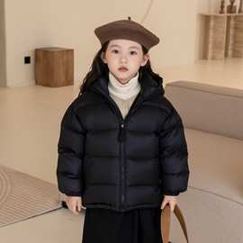 2025新款男女儿童羽绒服冬季休闲白鸭绒面包服连帽洋气短款外套潮