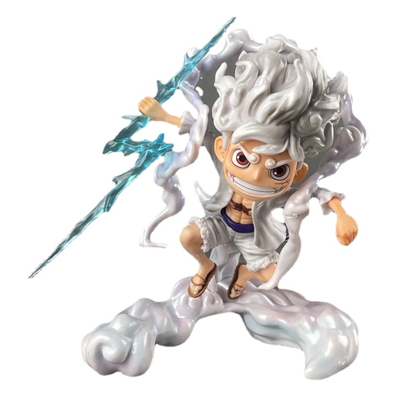 Una pieza SD Nica Lufei cinco-engranaje Lufei fruta despertar modelo decoración estatua anime hecho a mano al por mayor