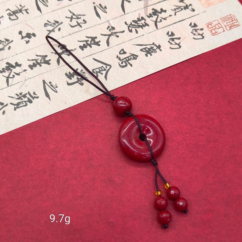 高含量朱砂紫金砂平安扣福袋招财猫莲花佛公手机链钥匙扣批发|undefined