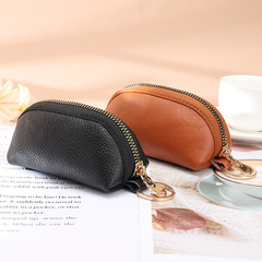 New Women's Cowhide Coin Purse, Stylish Zippered Handbag, Compact Korean-Style Wallet—Wholesale