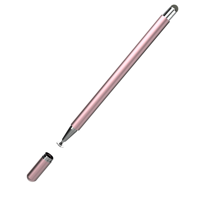 Pluma capacitiva universal para iPad teléfono móvil pantalla táctil pluma disco cabeza de tela dos en una tableta pintura escritura