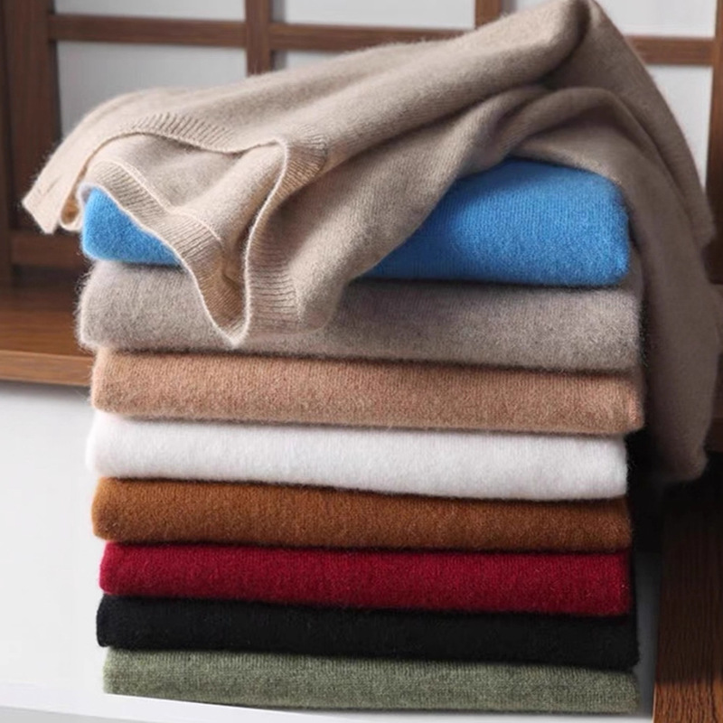 Dalan Knitwear Factory Round Neck Sweater Spring and Autumn Women's Trendy Solid Color Loose Warm Inner Layer Knitwear