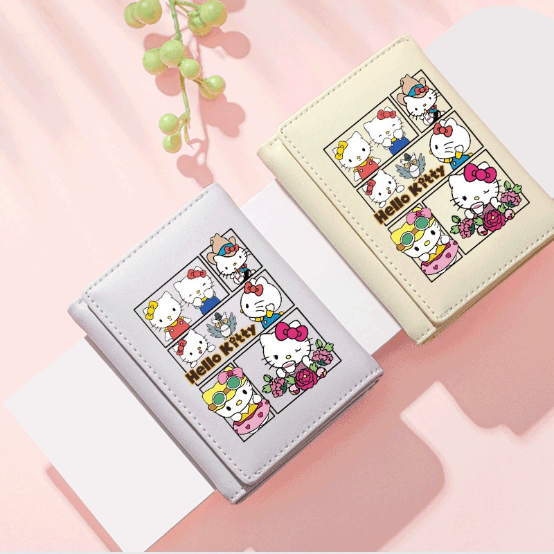 Hello kitty, short cartoon fresh cute wallet