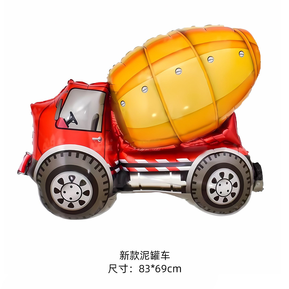 Nuevo vehículo de dibujos animados globo de película de aluminio para automóviles feliz cumpleaños lugar decoración de globo de fiesta para niños