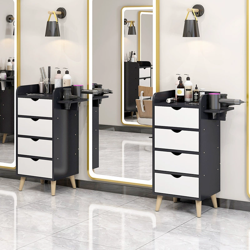 Скандинавская ножка из цельного дерева Парикмахерская шкаф для инструментов салон красоты Парикмахерская многофункциональная стойка для хранения стол для инструментов парикмахерской