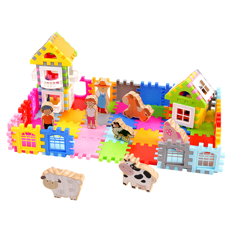 Nuevos bloques de construcción grandes bloques de construcción de Casa de partículas grandes cuadrados niños ensamblados Juguetes Educativos de jardín de infantes al por mayor