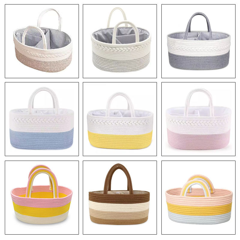 코튼 로프 기저귀 바구니