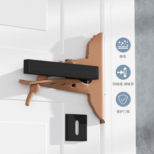 Child safety door card silent door cover to prevent closing the door and waking the baby safety lock baby room door lock silent lock cover