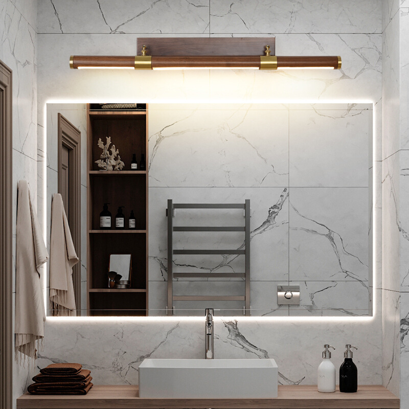 Zhishizhi Flash All Copper Light Luxury Walnut Mirror Front Wall Lamp Simple Italian Style New Chinese Style Retro Painting Front Dresser Long Zhishizhi Flash All Copper Light Luxury Walnut Mirror Front Wall Lamp Simple Italian Style New Chinese Style Retro Painting Front Dresser Long