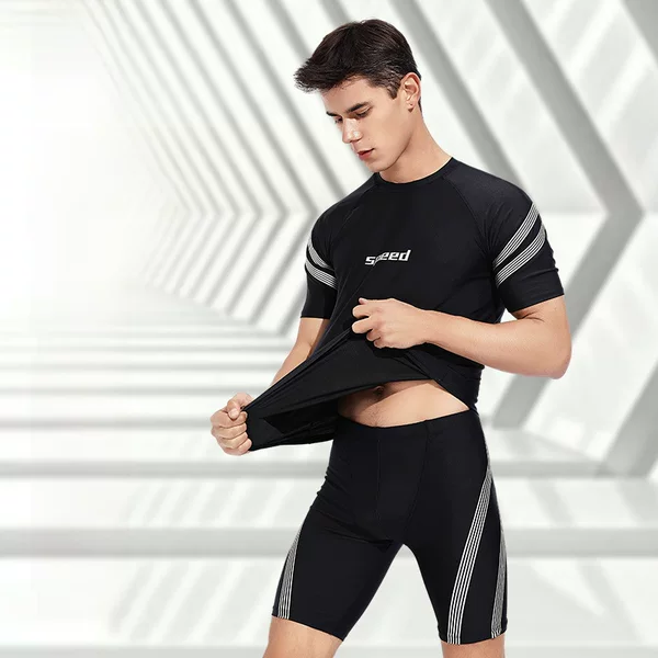 2026 New Men's Swimwear, Men's Swim Trunks, Men's Swimwear Set, Two-Piece Training Swim Trunks, Five-Point Swim Trunks, Beach Shorts