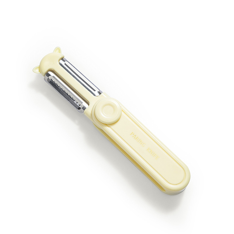 Cuchillo creativo de raspado de acero inoxidable 2 en 1 raspado de raspado de raspado multifuncional de verduras frijoles raspado de alambre cortador