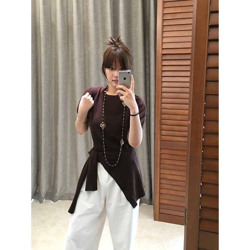 【特价不退换】澳羊毛针织衫+披肩短袖百搭韩系上衣A4294+A4295