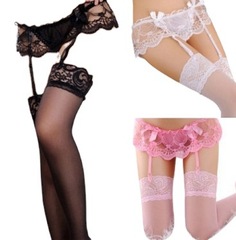 Sexy lingerie: alluring lace thong-style panties with T-back, no stockings—perfect for seductive nightwear and provocative lace undergarments.