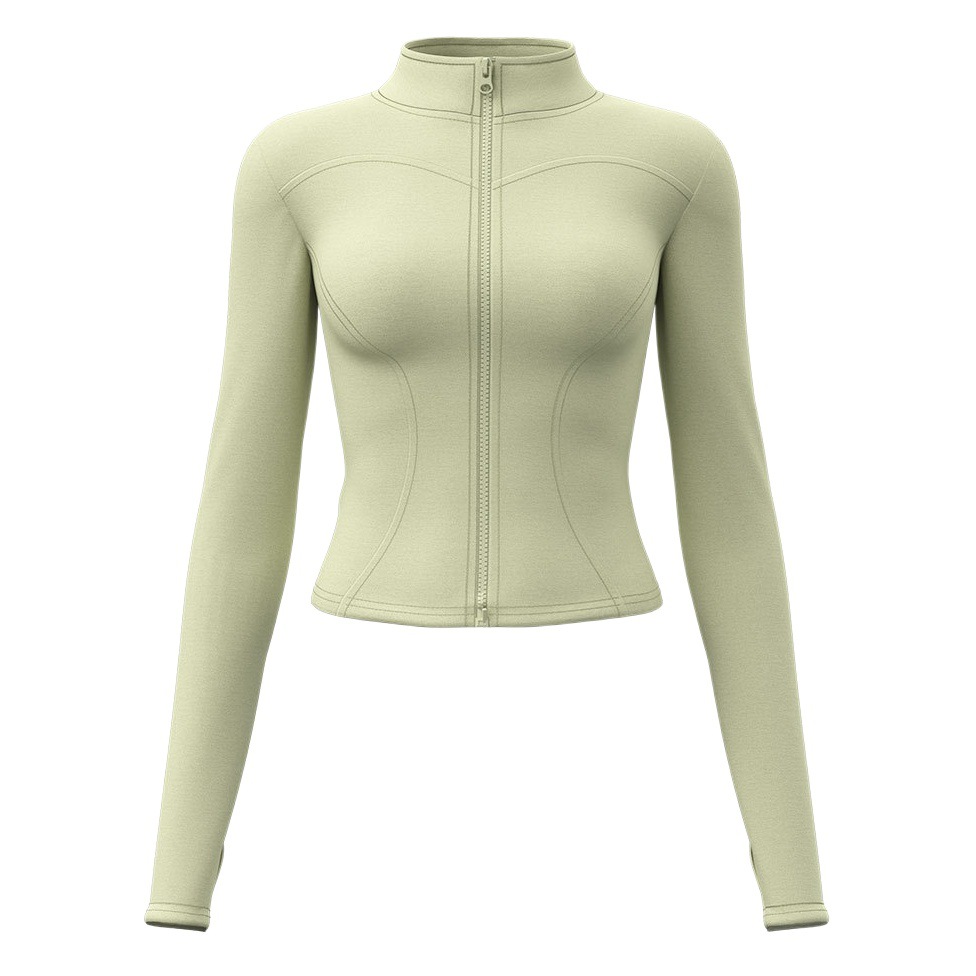 Juyitang Sunscreen Yoga Ropa desnuda al aire libre ajustada transpirable Deportes Fitness Chaqueta Top Mujer