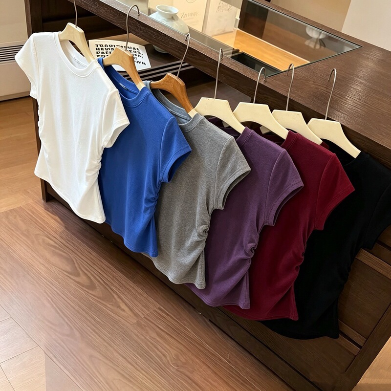Runxi 260g Wool Knit Xj39 Stylish Versatile Waist-Cinching Slim-Fit Round-Neck Short-Sleeve T-Shirt Runxi 260g Wool Knit Xj39 Stylish Versatile Waist-Cinching Slim-Fit Round-Neck Short-Sleeve T-Shirt