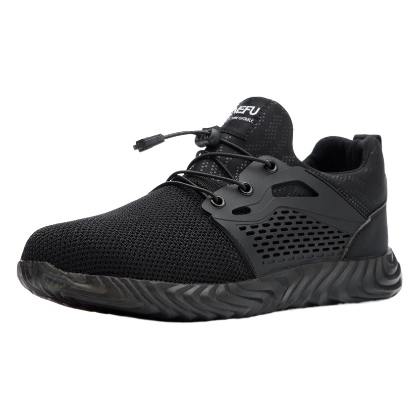 Zapatos de seguridad laboral Jiefu transfronterizos, zapatos de trabajo de verano para hombre, ligeros, transpirables, con punta de acero, antiaplastamiento y antipinchazos