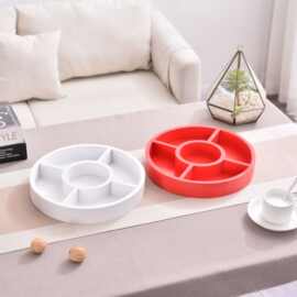 木质干果盒中式分格坚果盘客厅家用婚庆零食糖果盘坚果盒婚庆礼盒