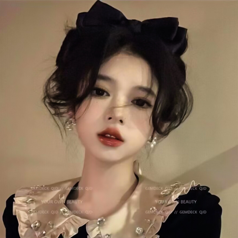 蝴蝶结发夹女生后脑勺公主头抓夹大号2025年新款黑色鲨鱼夹子头饰|undefined