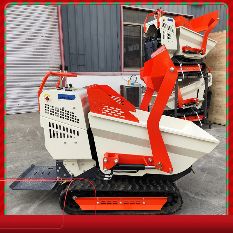 厂家供应小型液压履带翻斗车工地施工作业果园搬运自卸翻斗车