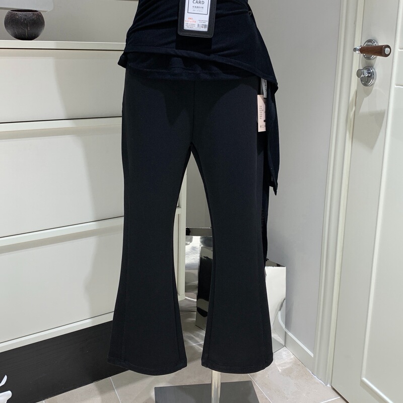 The same style for homebodies | seso|S02 Air-layer flared 8-point pants, loose, crisp, and stylish The same style for homebodies | seso|S02 Air-layer flared 8-point pants, loose, crisp, and stylish