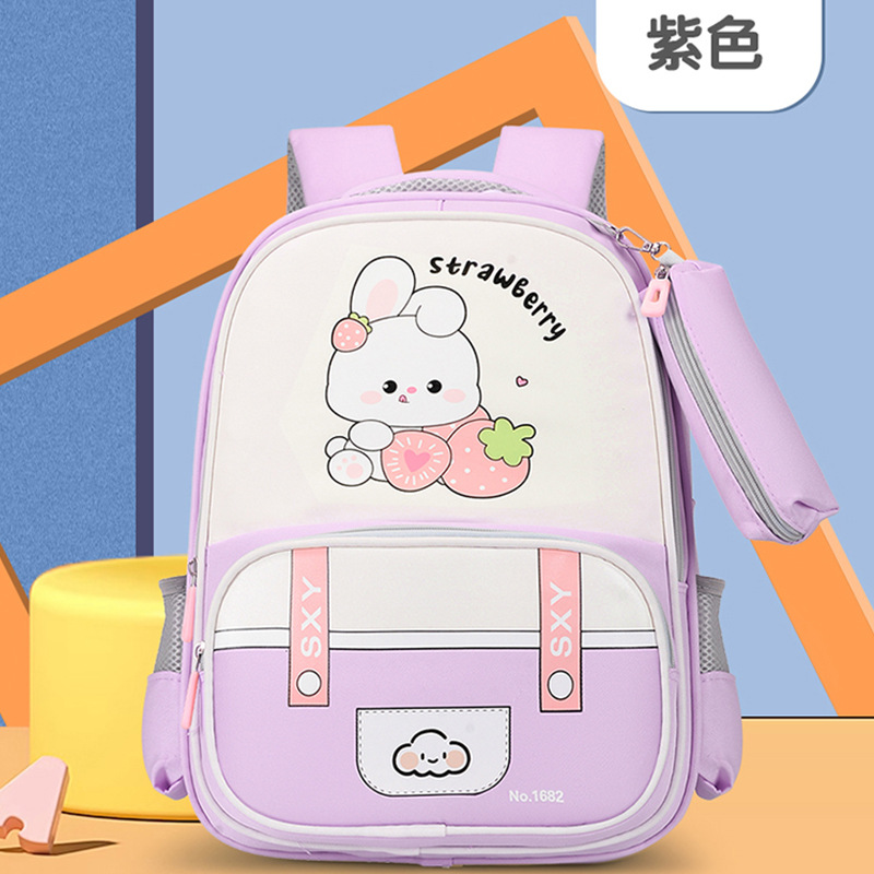 Mochila escolar infantil para estudiantes de primaria 1234 grados mochila de niña de dibujos animados transpirables de gran capacidad mochila de niños