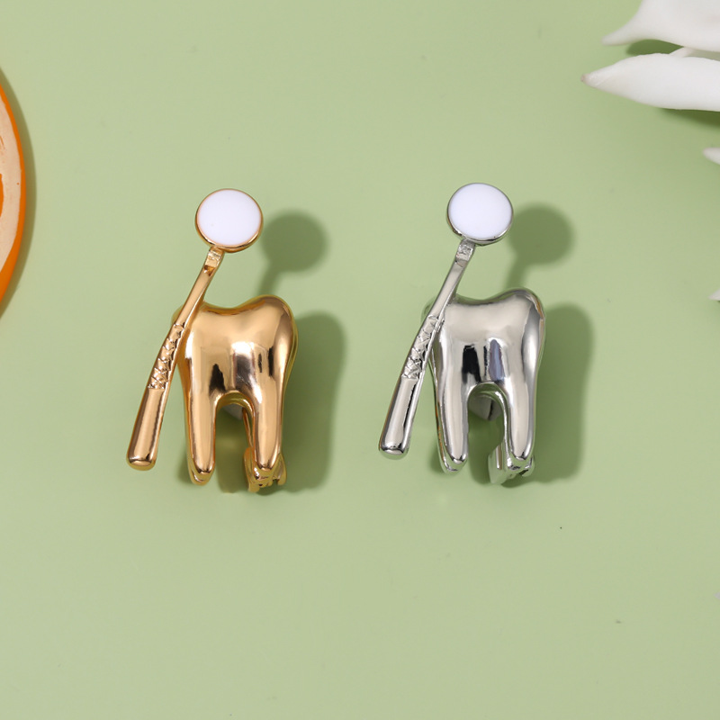 Brooches Classification Basic Pin Toothbrush Alloy Plating Unisex Brooches