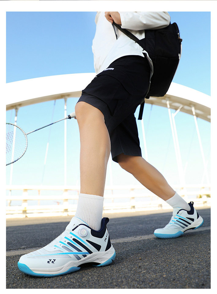 Giày thể thao cầu lông tennis chuyên nghiệp unisex siêu nhẹ thoáng khí chống trượt — 9212 Trăng Xanh, 9212 xanh nhạt, 9212 Đen Cam chi tiết 19