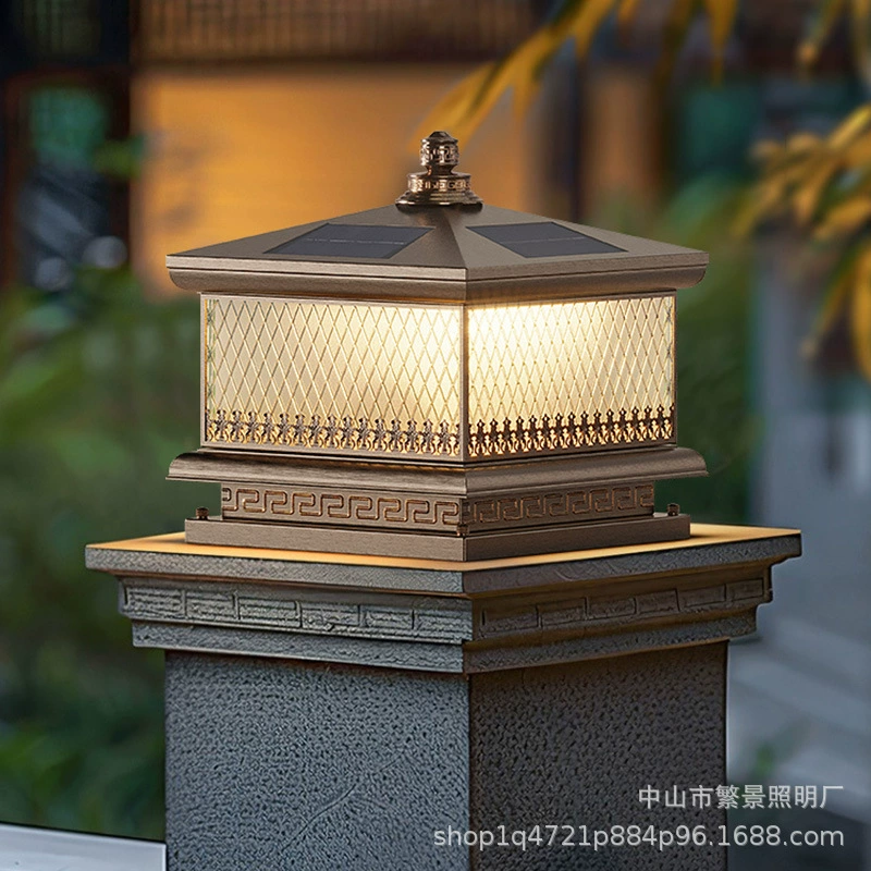 Новая солнечная оптовая продажа стигмата наружный внутренний двор свет вилла большой дверной свет дверной столб светильник двор стены светильник столб X20