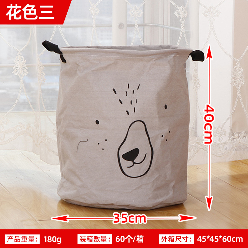 Algodón y lino canasta de lavandería grande canasta de almacenamiento de juguete canasta de almacenamiento de ropa plegable canasta de almacenamiento de tela doméstica