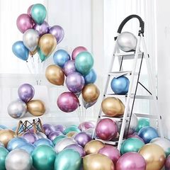 成都 5/10/ 12inch メタルバルーン結婚式誕生日パーティー装飾シーンレイアウトラウンドクロームゴールデンバルーン