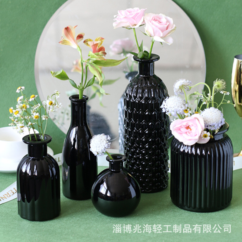 Black glass triangle