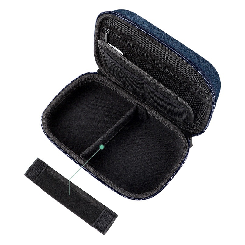 Double layer mobile hard disk storage bag data cable U disk charging treasure digital storage box EVA hard shell shockproof anti-drop
