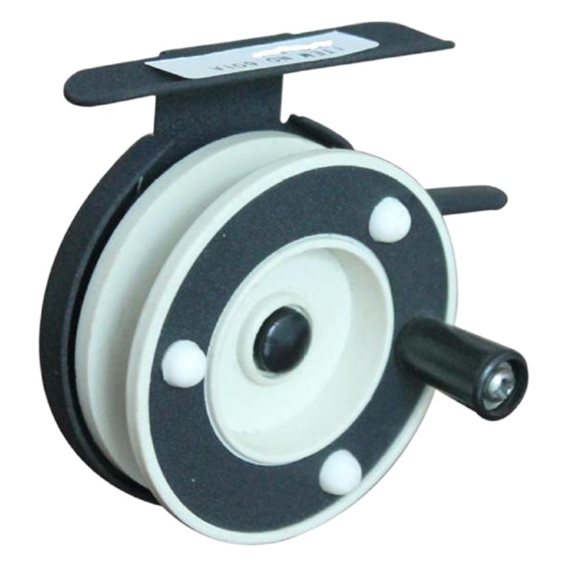 601A ice fishing wheel winter fishing black and white two-color fishing wheel three sizes winter fishing wheel metal fly wheel wholesale