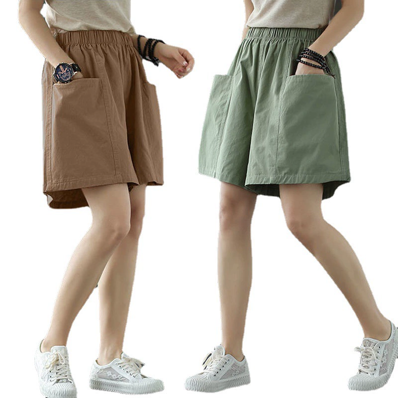 Хлопковые шорты, облегающие брюки для отдыха, коллекция 2021 года, высокая талия