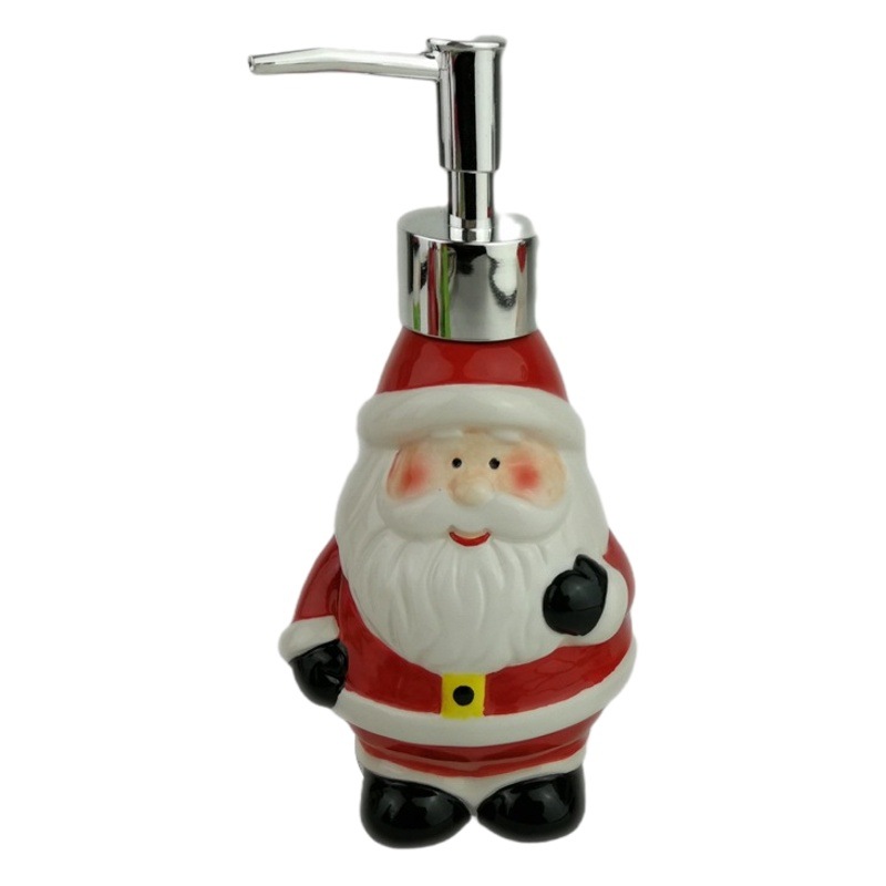 Selección estricta botella de loción de cerámica Santa Claus forma alivio mano desinfectante botella Pingüino sub-botella baño traje de lavado