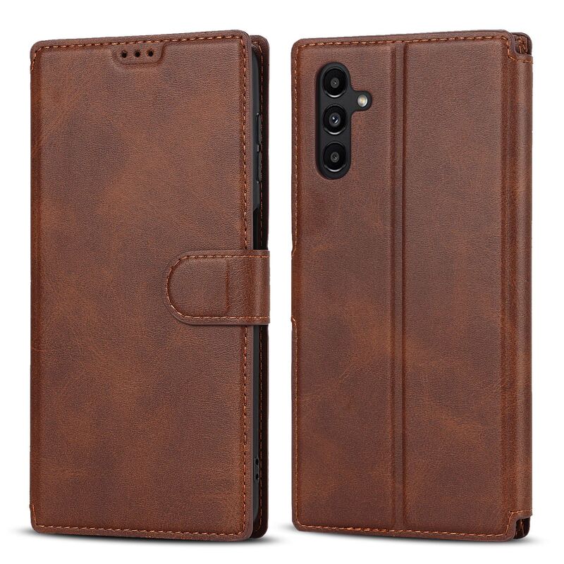 For Samsung A72/A52/A12 card mobile phone leather case A13 flip protective case A42 photo frame buckle set