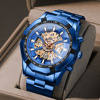 Mechanical waterproof mechanical watch, blue swiss watch