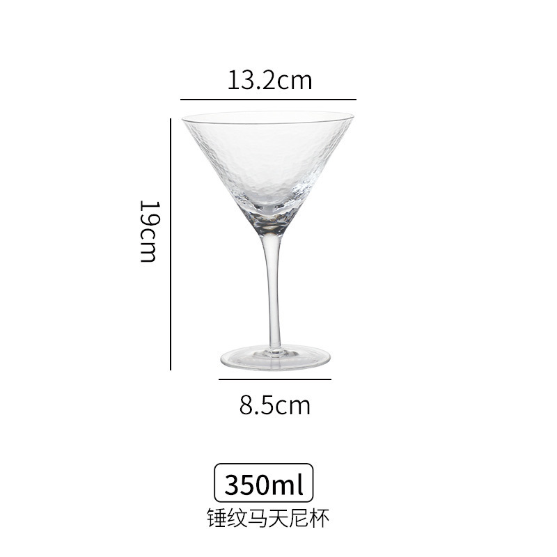 Copa de vidrio con patrón de martillo japonés, copa de vino tinto, copa de vino, copa de burbujas, copa de copa, copa de cóctel, copa de champán