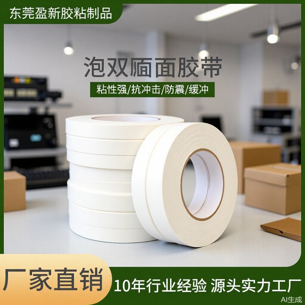 厂家直销高粘泡绵双面胶带强力泡沫广告办公加厚海棉双面胶
